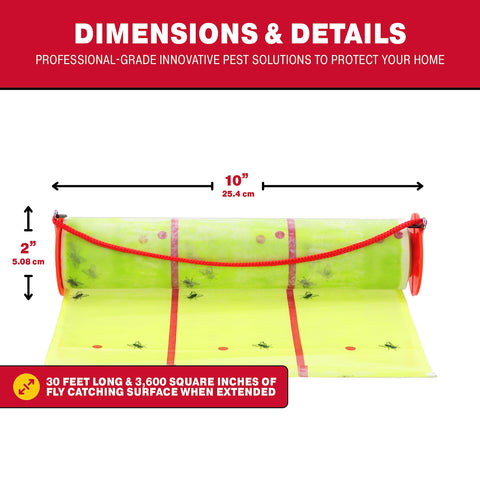 Catchmaster comparación de tamaño con manos para visualizar la escala del rollo