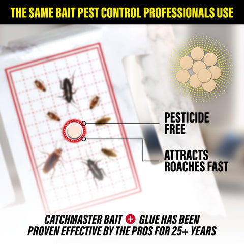 Catchmaster primer plano del adhesivo mostrando alta adherencia