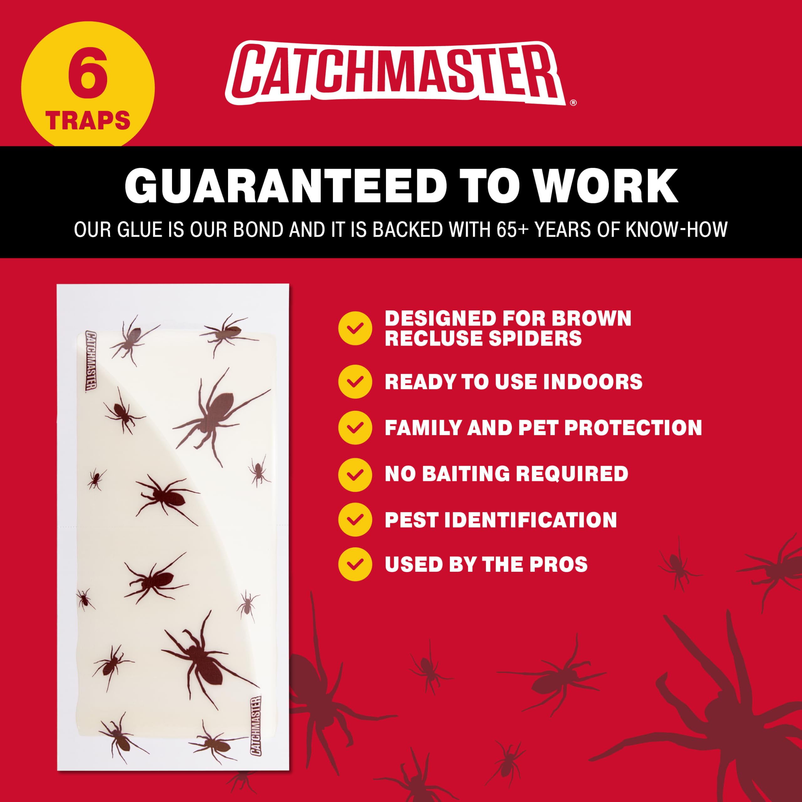 Catchmaster trampa colocada junto a zócalo en hogar, control discreto eficaz