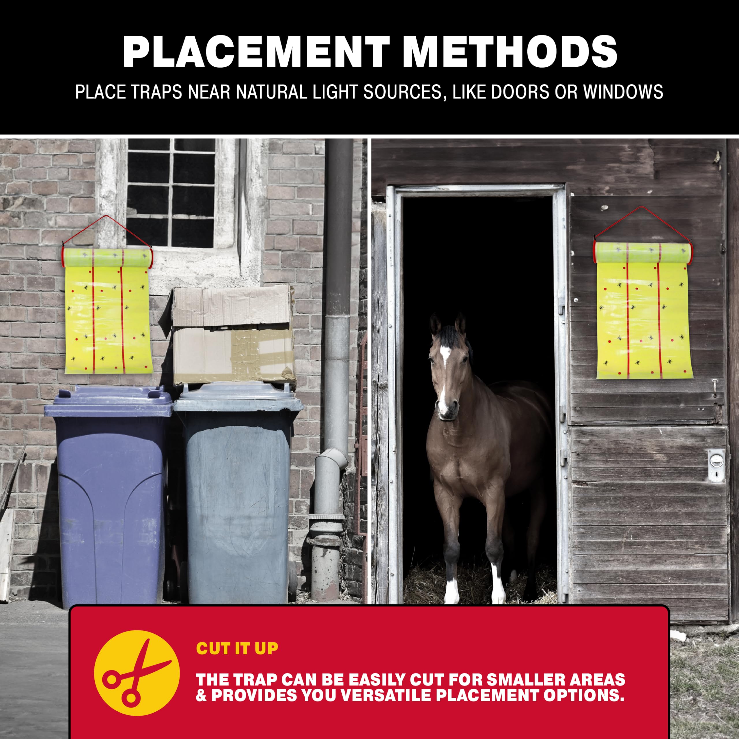 Catchmaster etiqueta con instrucciones y beneficios para manejo inteligente de plagas