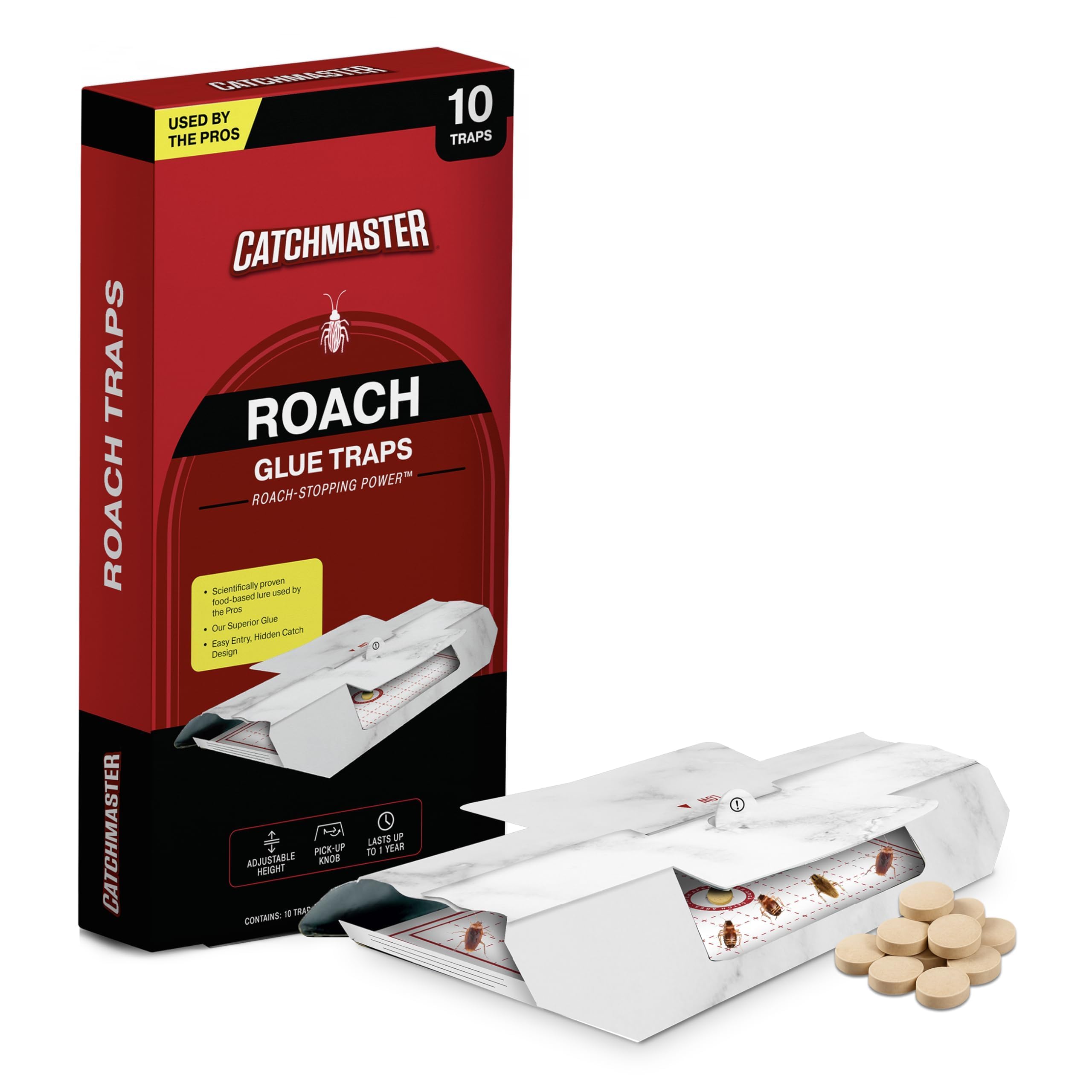 Catchmaster empaque frontal mostrando pack de 10 para control rápido