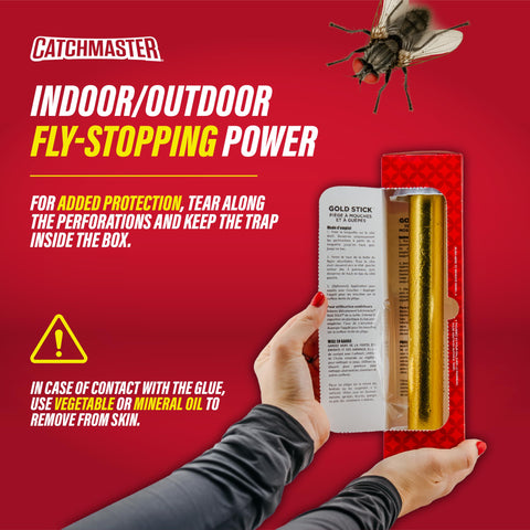 Catchmaster trampa en patio al aire libre protegiendo área de comidas