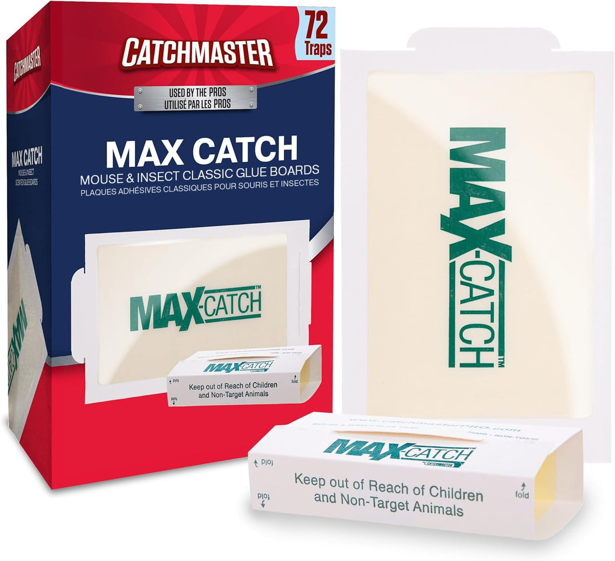 Catchmaster empaque frontal, identificación clara y capacidad 72 unidades
