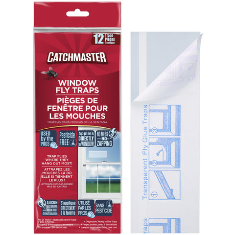 Catchmaster paquete frontal mostrando 12 trampas y beneficio de control inmediato