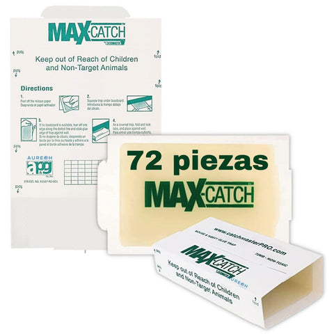 Catchmaster tablilla plegada junto a moneda para comparar tamaño y versatilidad