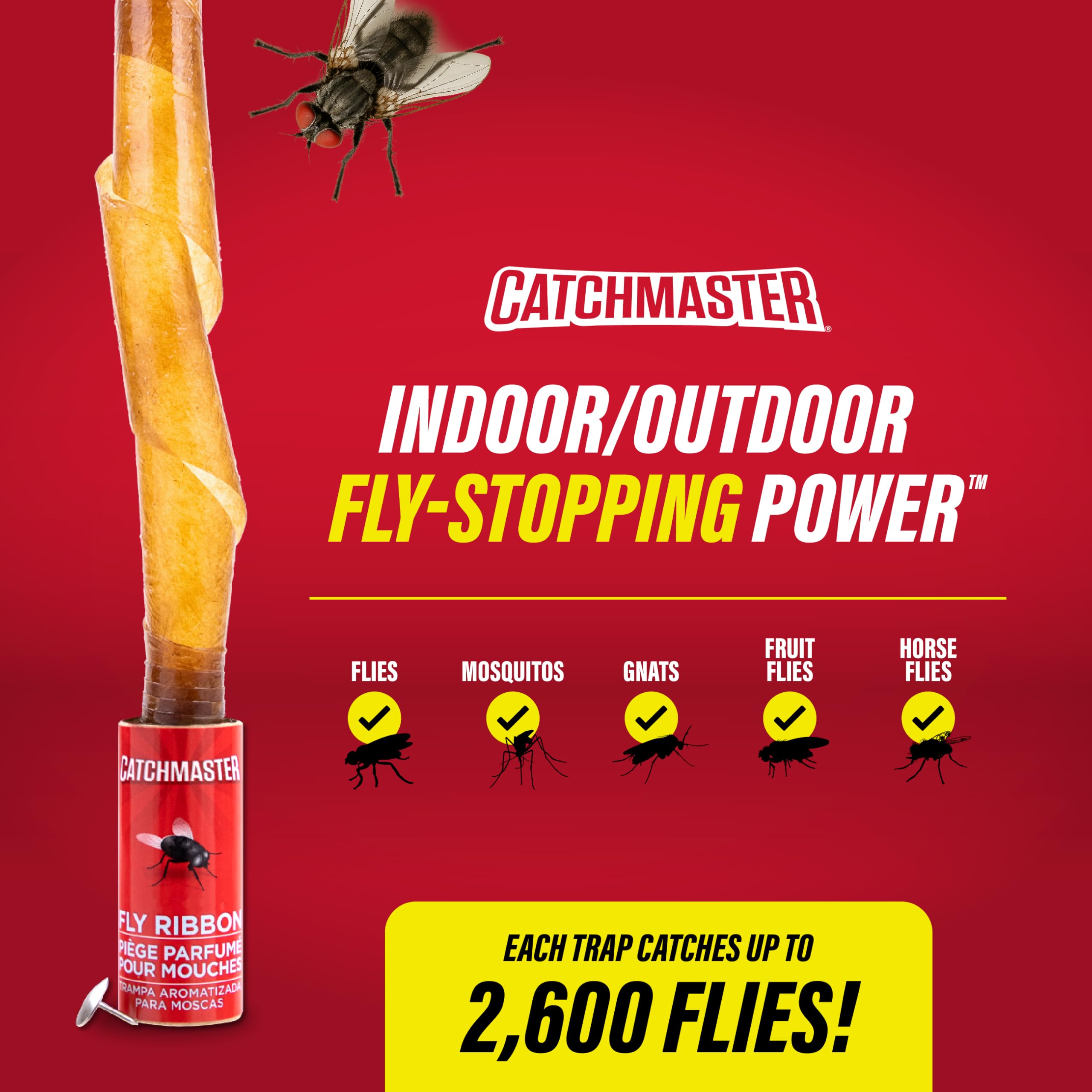 Catchmaster rollo cerrado con chincheta incluida listo para uso y fácil instalación