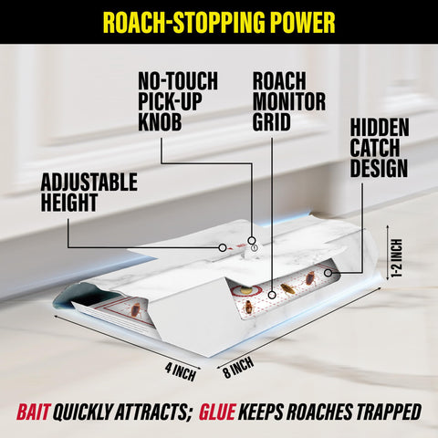 Catchmaster trampa abierta con cebo listo para atraer cucarachas