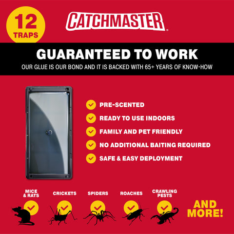 Catchmaster trampa en uso en garaje para control efectivo de plagas