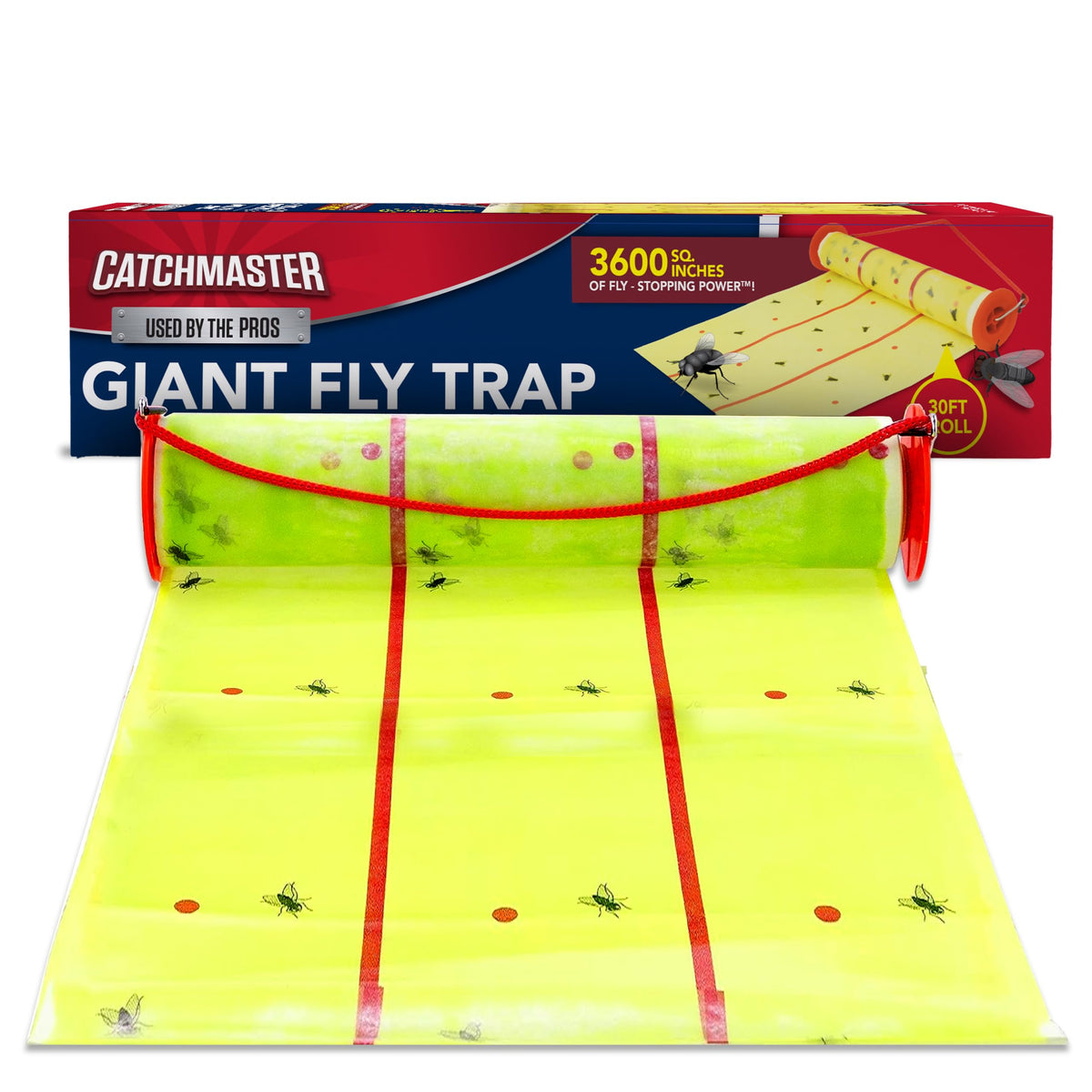 Catchmaster trampa gigante frontal mostrando rollo completo y ancho para gran cobertura