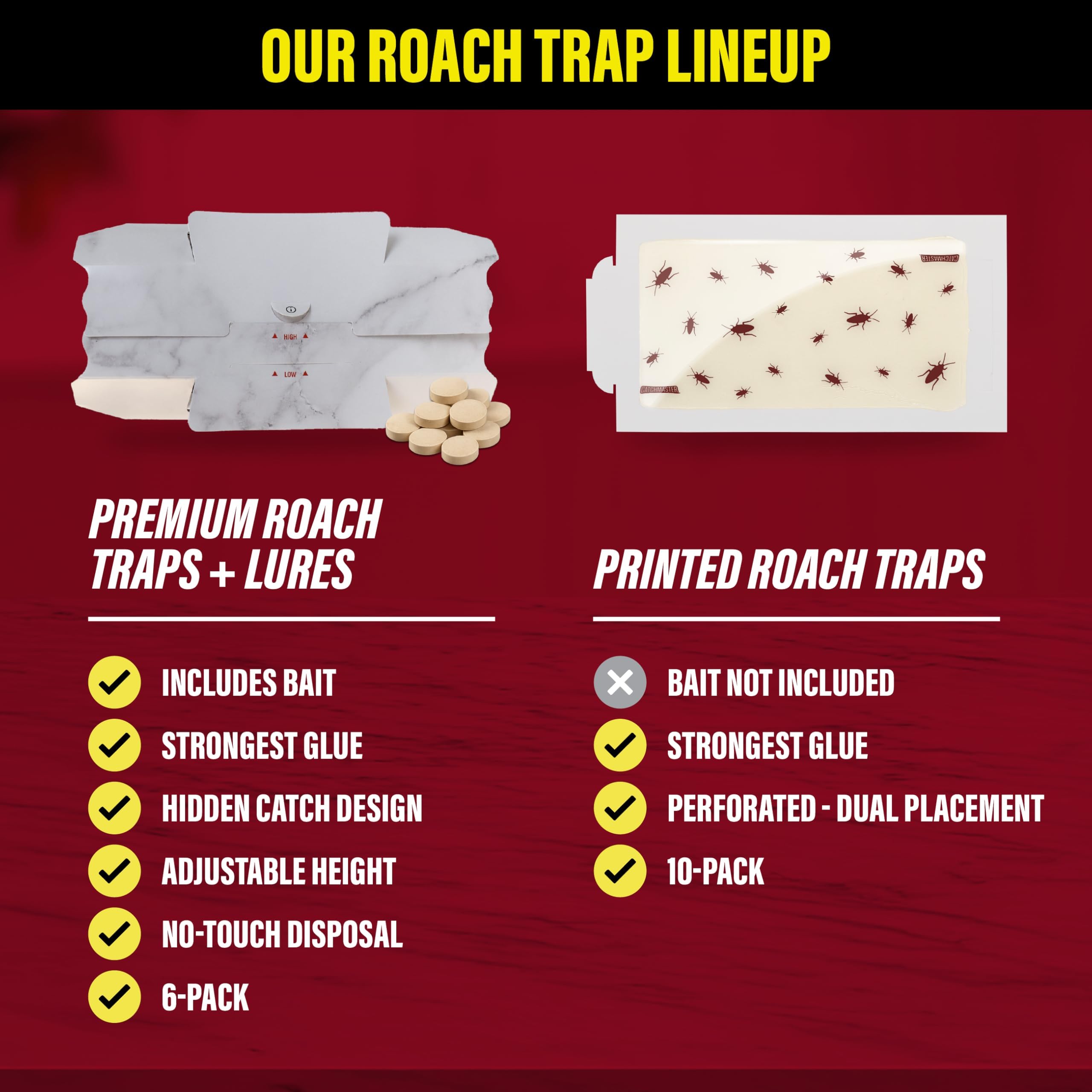 Catchmaster trampa plegada que protege el adhesivo y el cebo