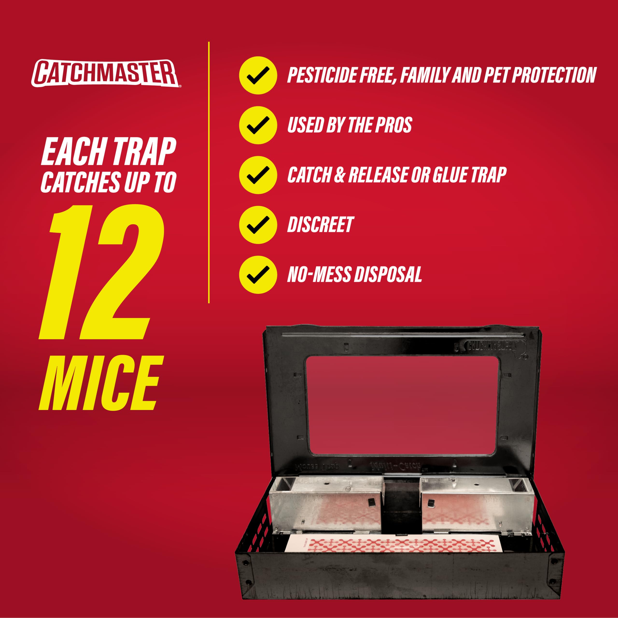 Catchmaster trampa colocada en garaje protegiendo el hogar