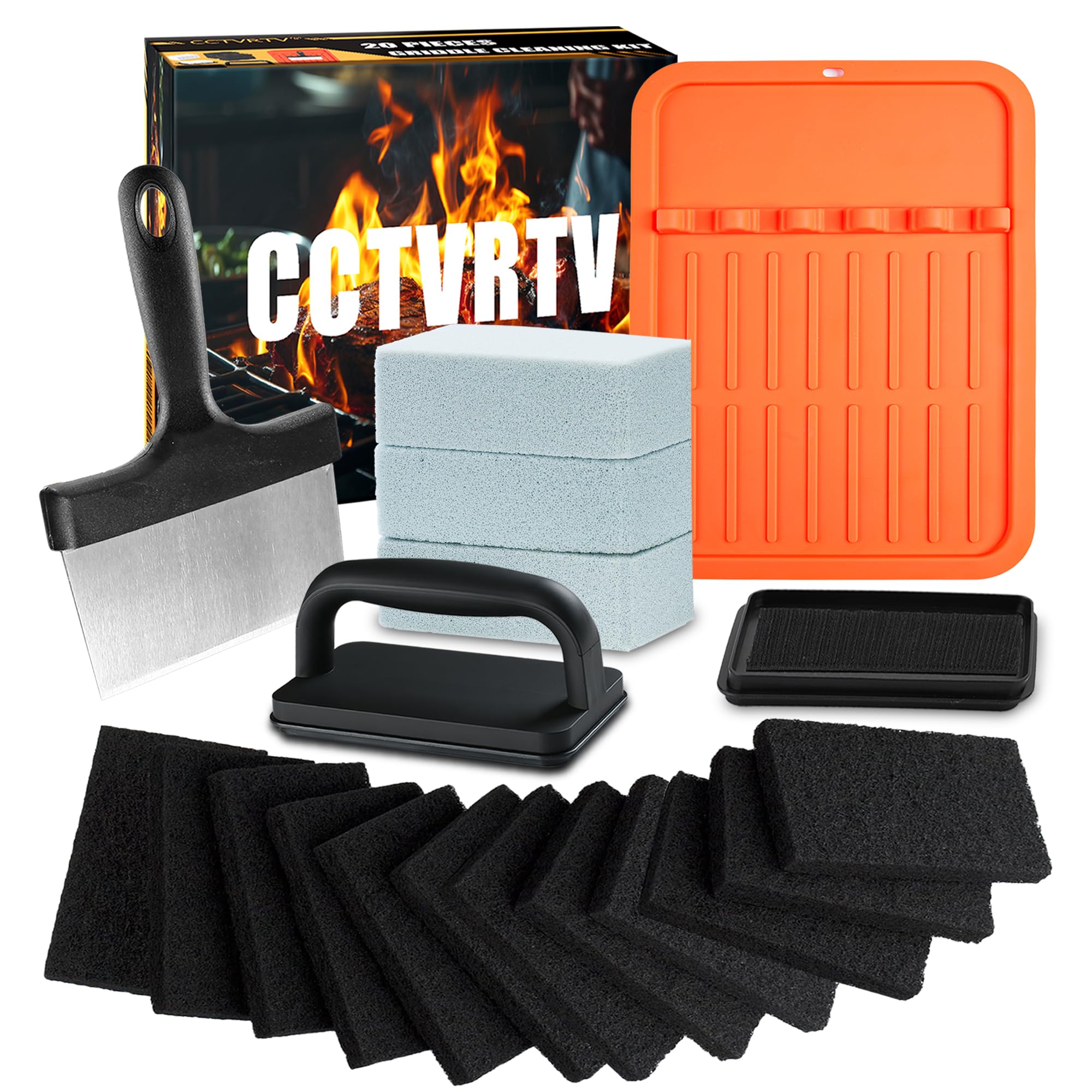 CCTVRTV kit packaging delantero mostrando todas las herramientas y organización