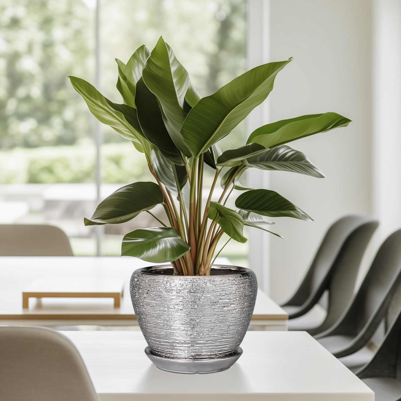 Ceramicfor en salón aporta estilo mid-century y ambiente cuidado