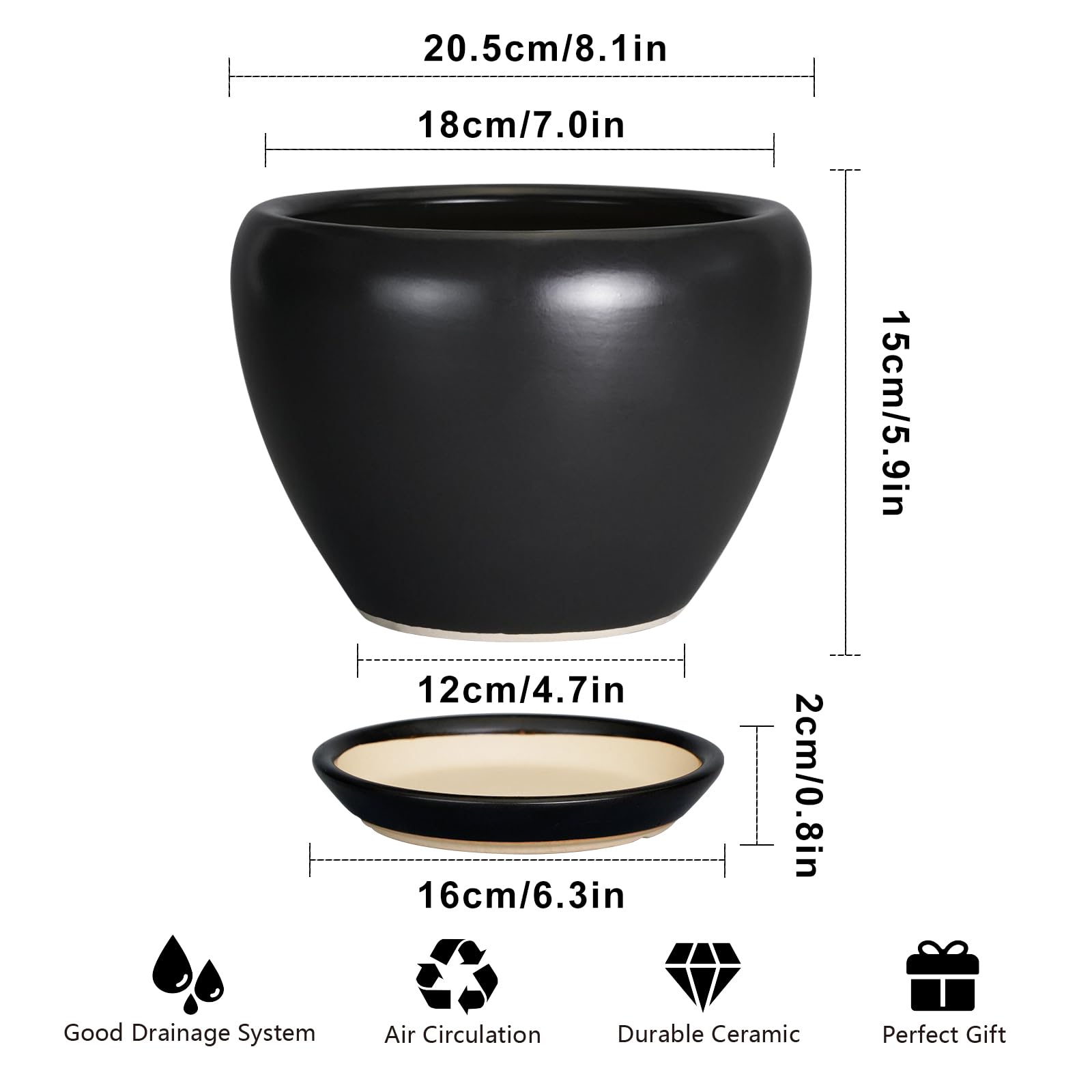 Ceramicfor plato extraíble recogiendo agua para proteger superficies