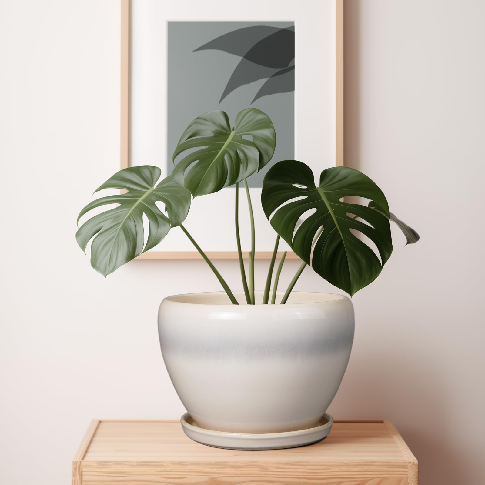 Ceramicfor maceta en salón aportando estilo y verde decorativo