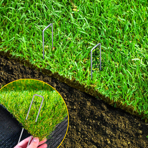 CEWOR estacas fijando tela geotextil, mantiene material plano y estable