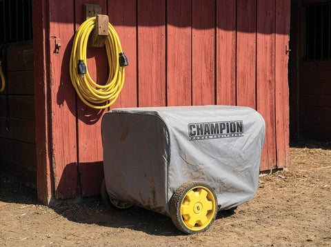 Champion funda junto a cinta métrica indica compatibilidad de tamaño