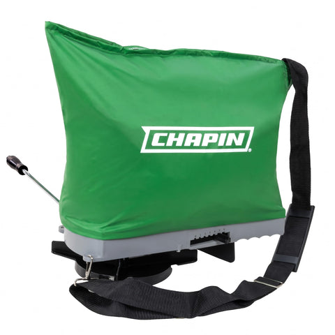 CHAPIN frente de la bolsa 25 lb mostrando diseño impermeable y capacidad