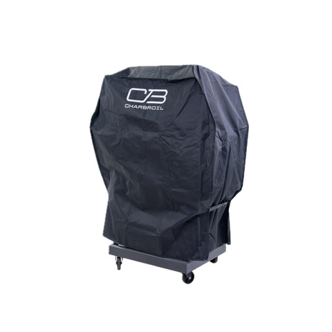Charbroil funda frontal mostrando ajuste y protección UV