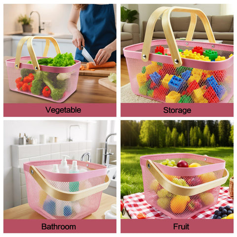 Cheardia cesta en cocina organizada con frutas visibles