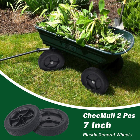 CheeMuii rueda montada en carrito de jardín mejora maniobra