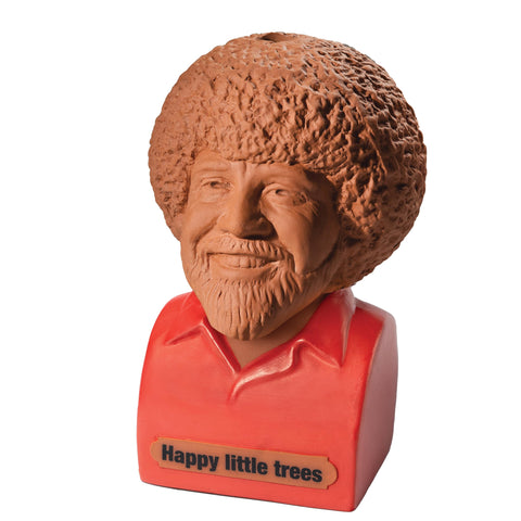 Detalle de la textura de cerámica en la figura Bob Ross, Chia destaca calidad y acabado