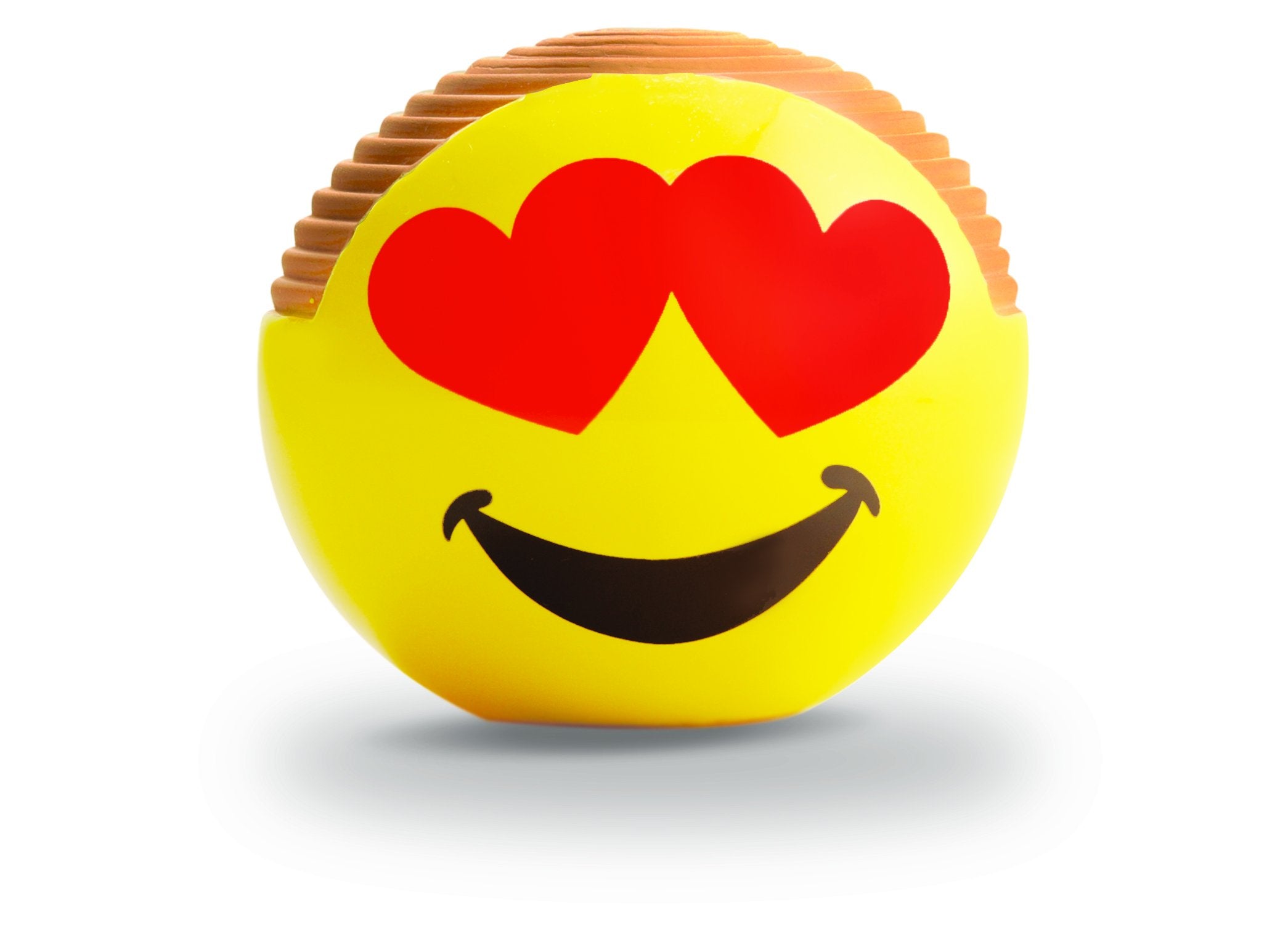 Chia emoji colocado en escritorio mostrando crecimiento y punto focal divertido