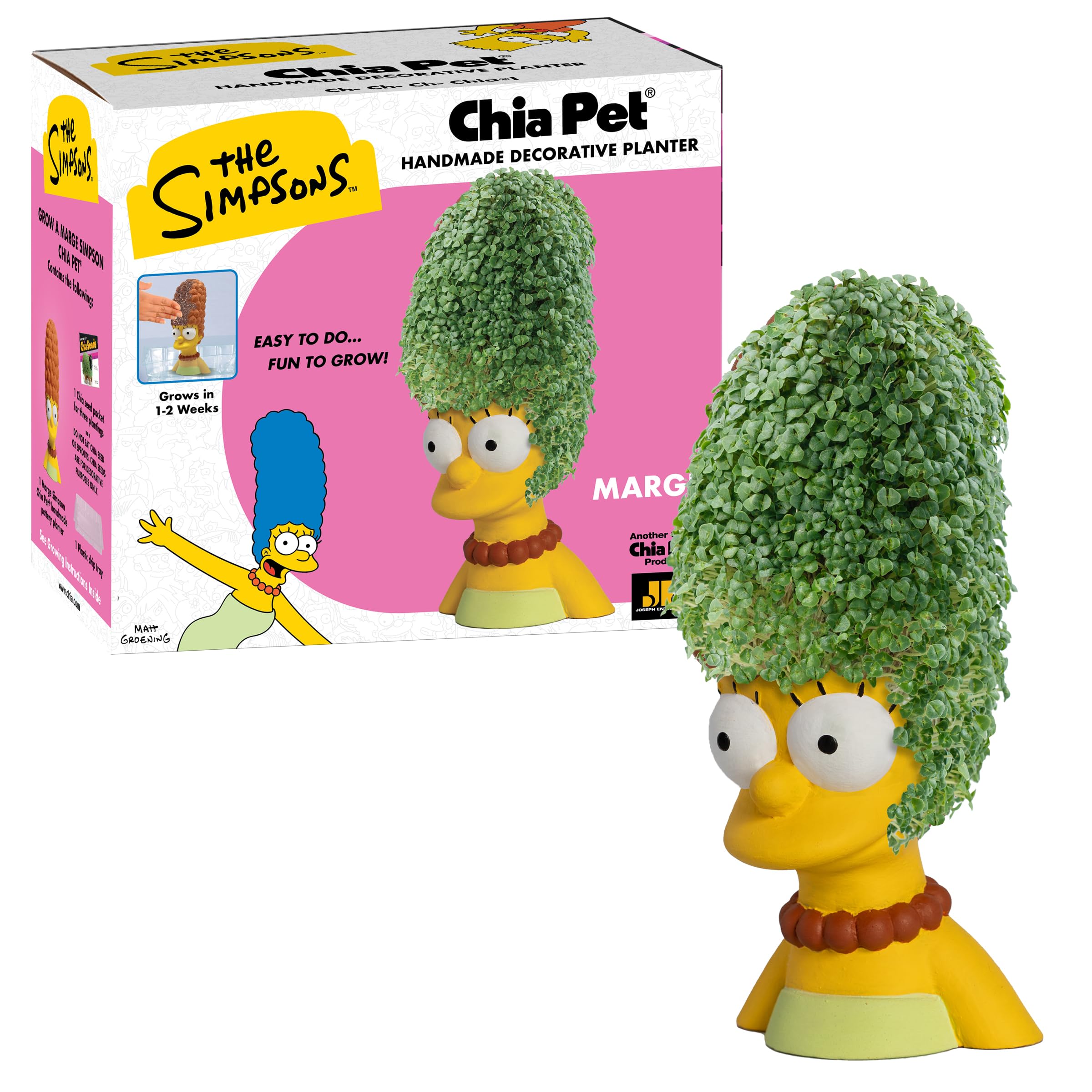 Chia Marge frente con envase mostrando diseño y facilidad de cultivo