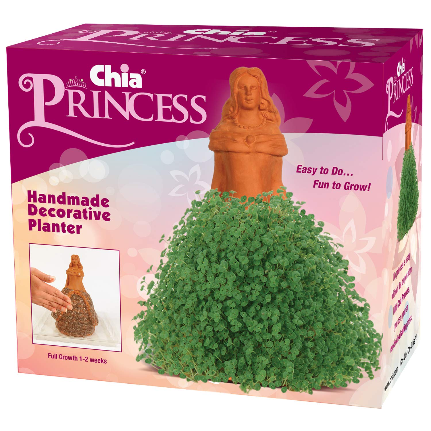 Chia Princess con bandeja y semillas mostrando escala y elementos incluidos