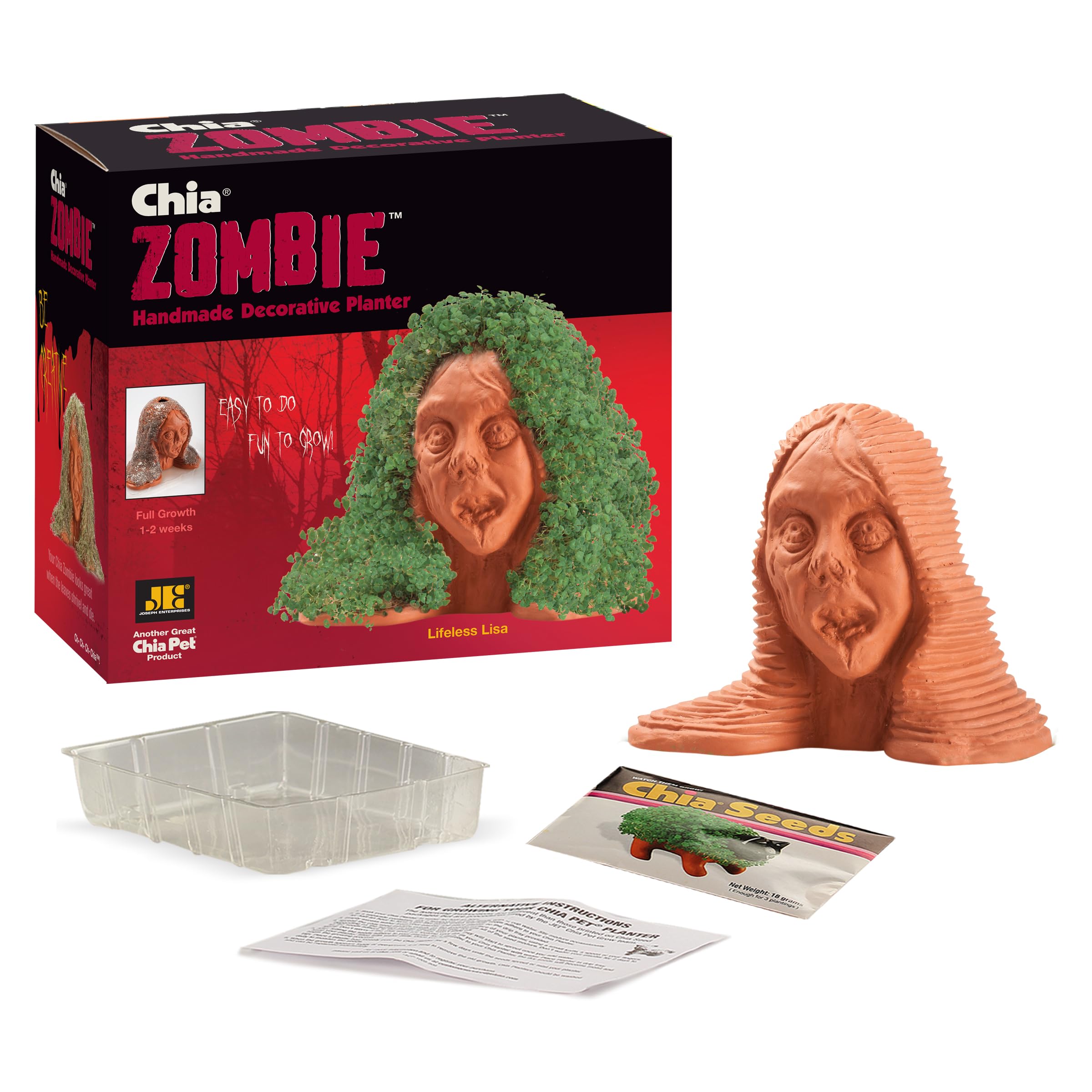 Chia Zombie Lifeless Lisa junto a objeto cotidiano para comparar tamaño práctico