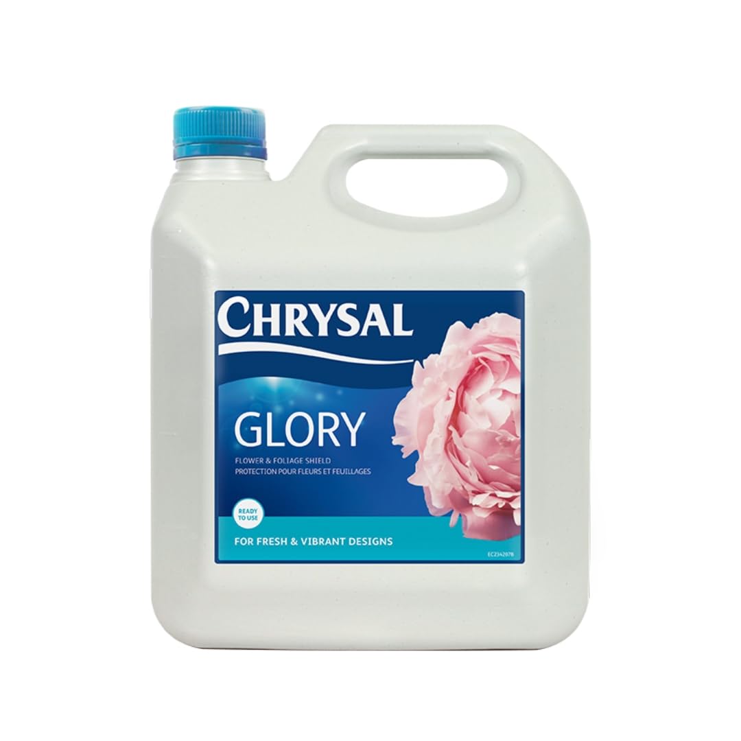Chrysal envase frontal mostrando etiqueta y uso profesional para conservar flores
