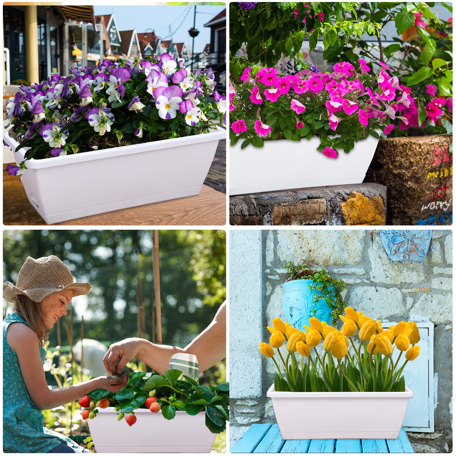 CHUKEMAOYI jardineras en alfeizar con hierbas, estética y accesibilidad culinaria