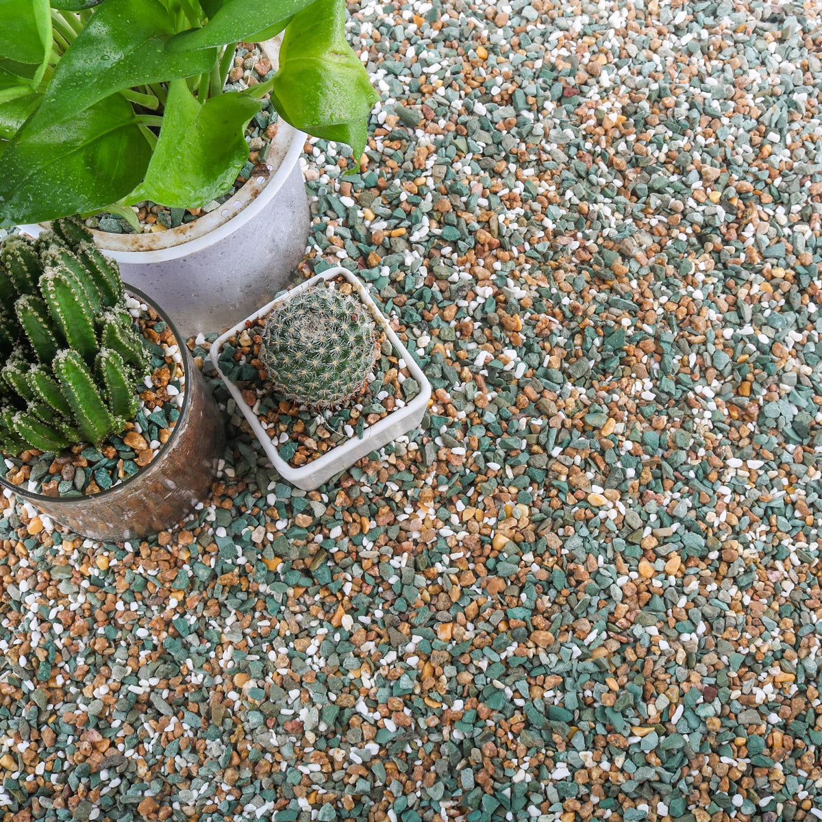 CJGQ paquete frontal de 18 lb de piedras mixtas para drenaje y decoración