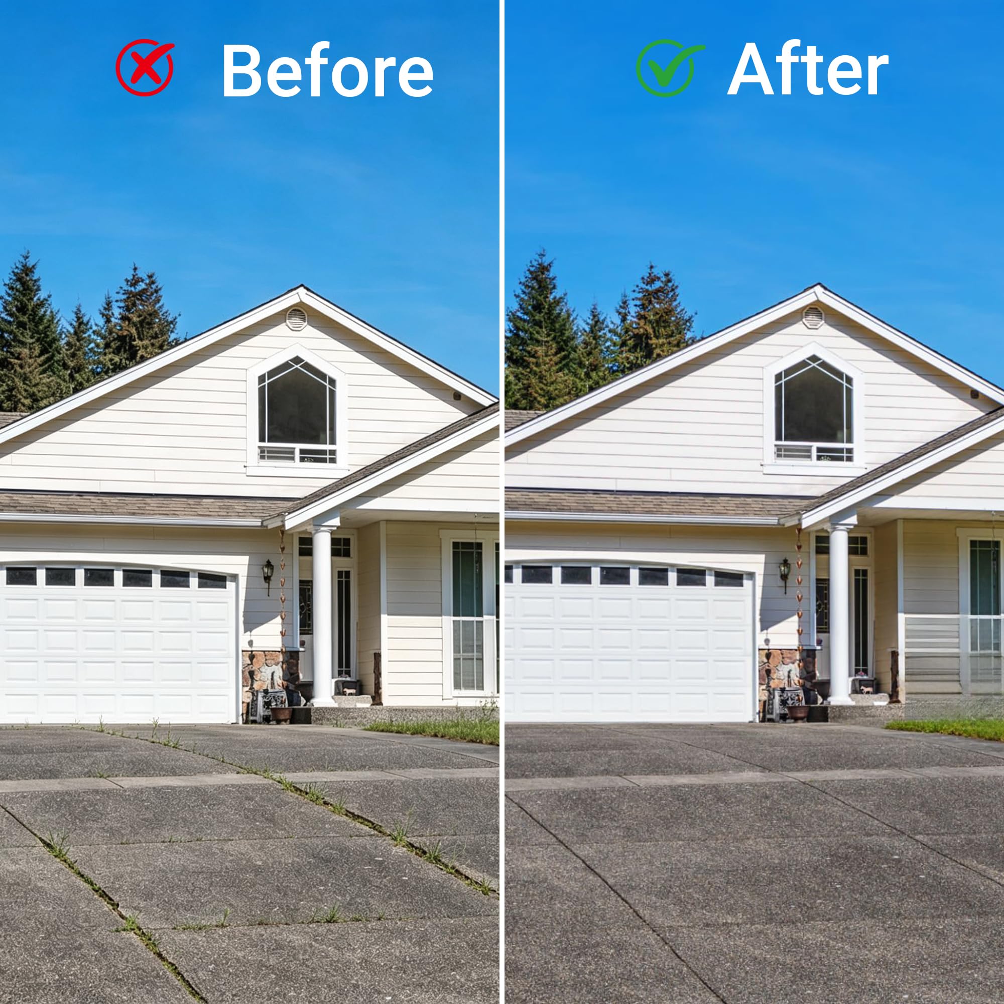 CKLT escenario de patio limpio tras usar la herramienta eficientemente