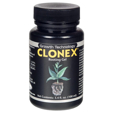 Clonex frasco frontal 100ml mostrando etiqueta y capacidad para enraizar