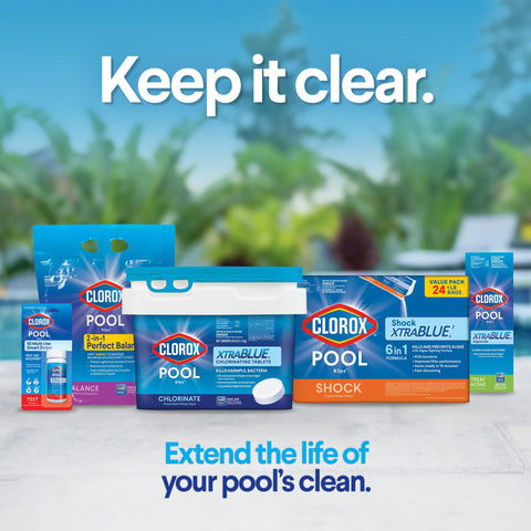 CLOROX Pool&Spa comparación de tamaño de la tableta para referencia visual