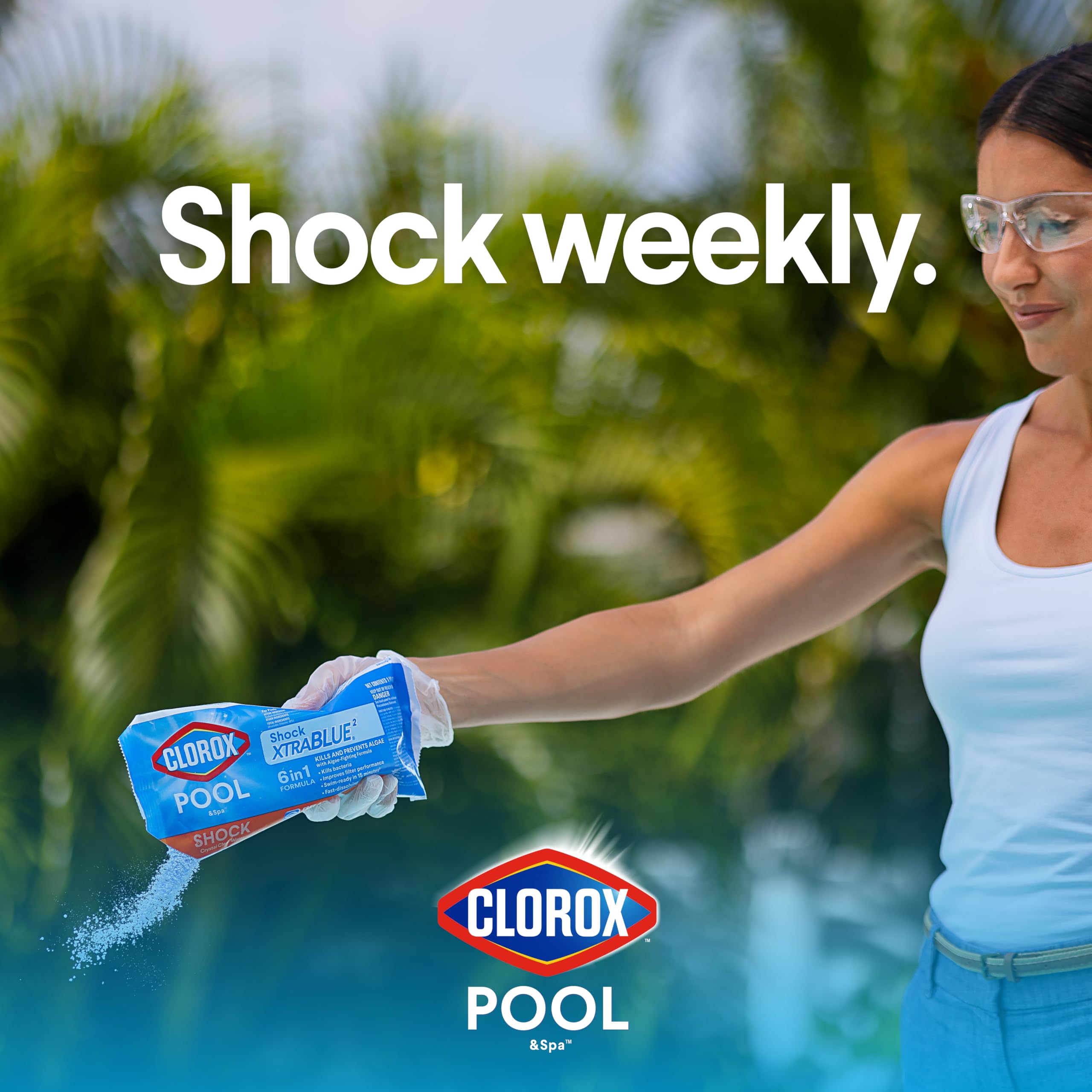 Clorox Pool&Spa aplicación del producto en piscina para agua más clara