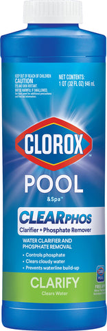 CLOROX Pool&Spa envase frontal claro mostrando etiqueta y beneficios