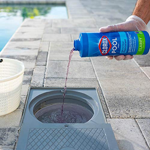 CLOROX Pool&Spa comparación de tamaño del envase de 1 quart para referencia