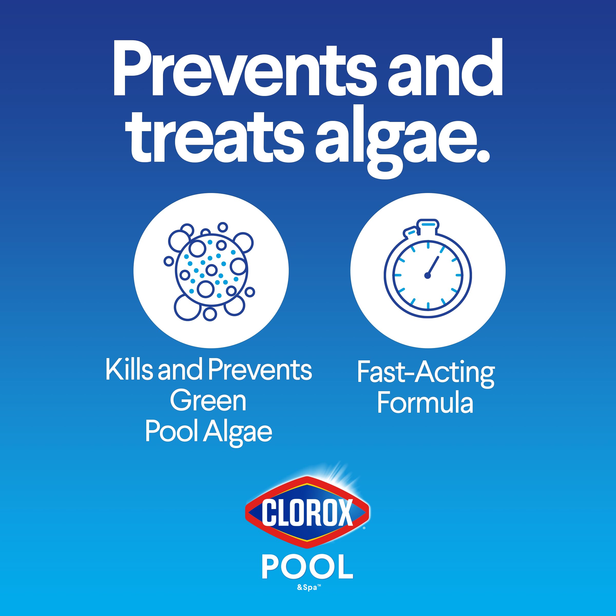 Clorox Pool&Spa etiqueta con instrucciones claras y beneficio de uso seguro