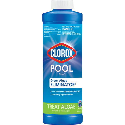Clorox Pool&Spa frente del envase mostrando presentación y lectura rápida