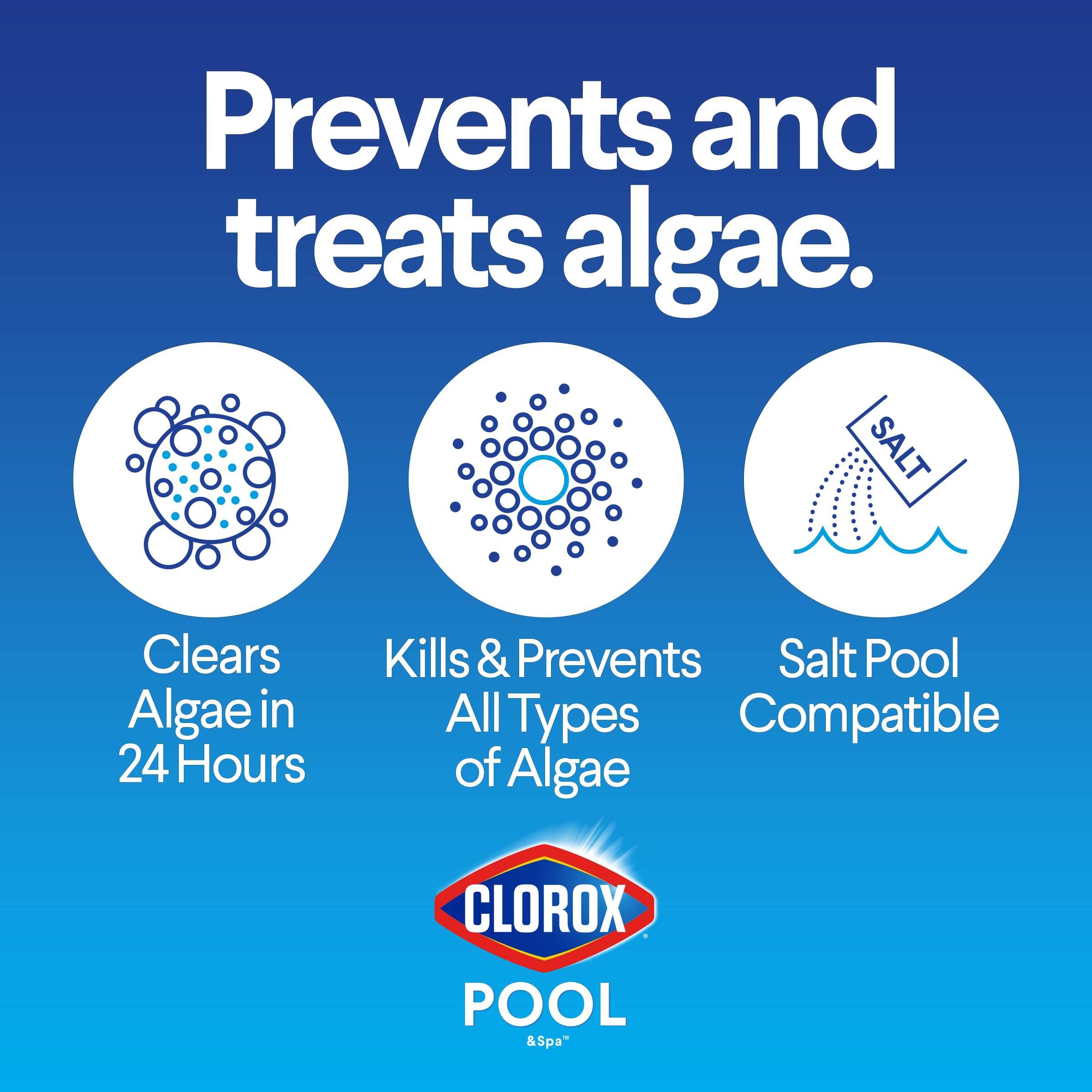 Clorox Pool&Spa tapa y seguridad, cierre hermético para almacenamiento seguro