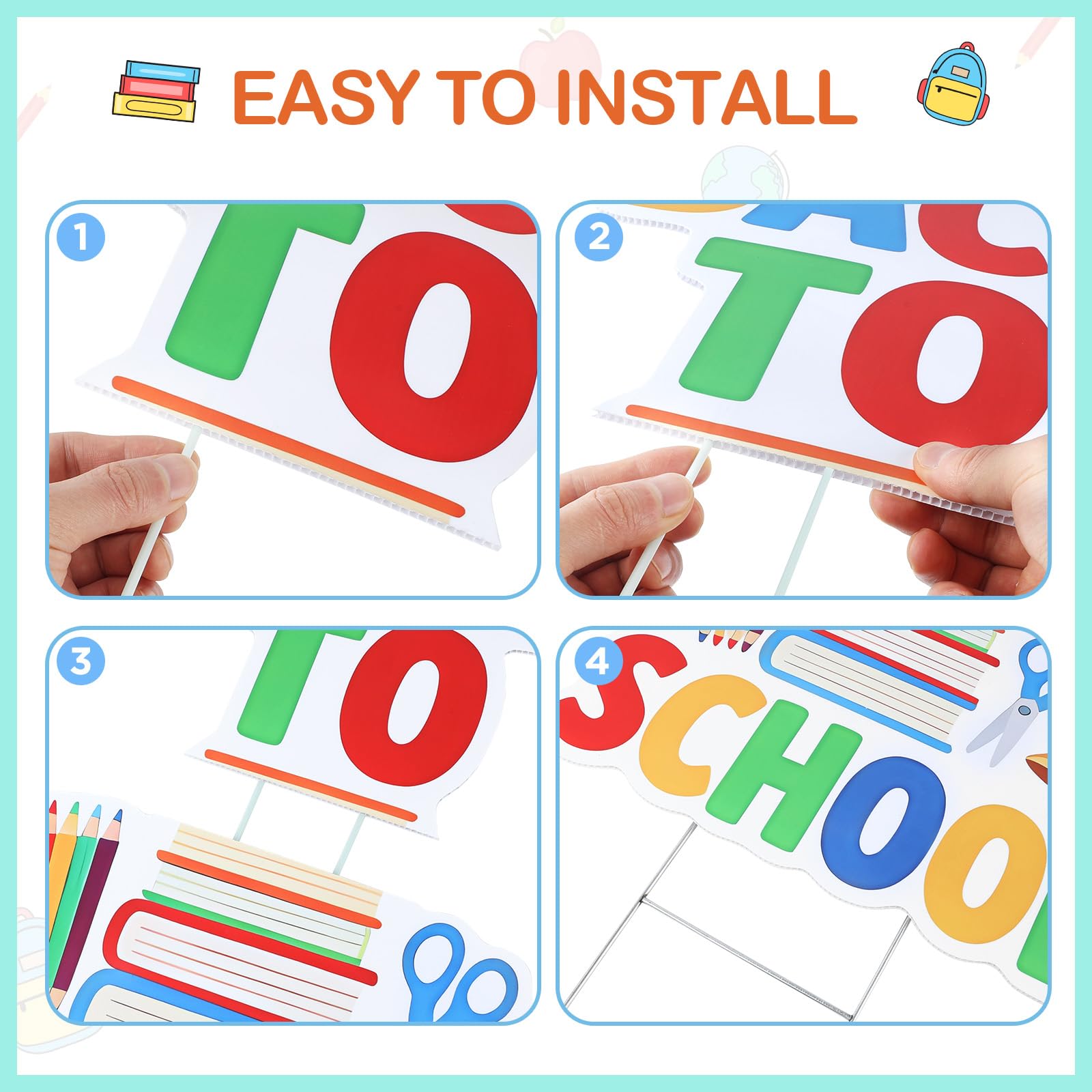 clothmile detalle gráfico con iconos escolares llamativos y colores vivos