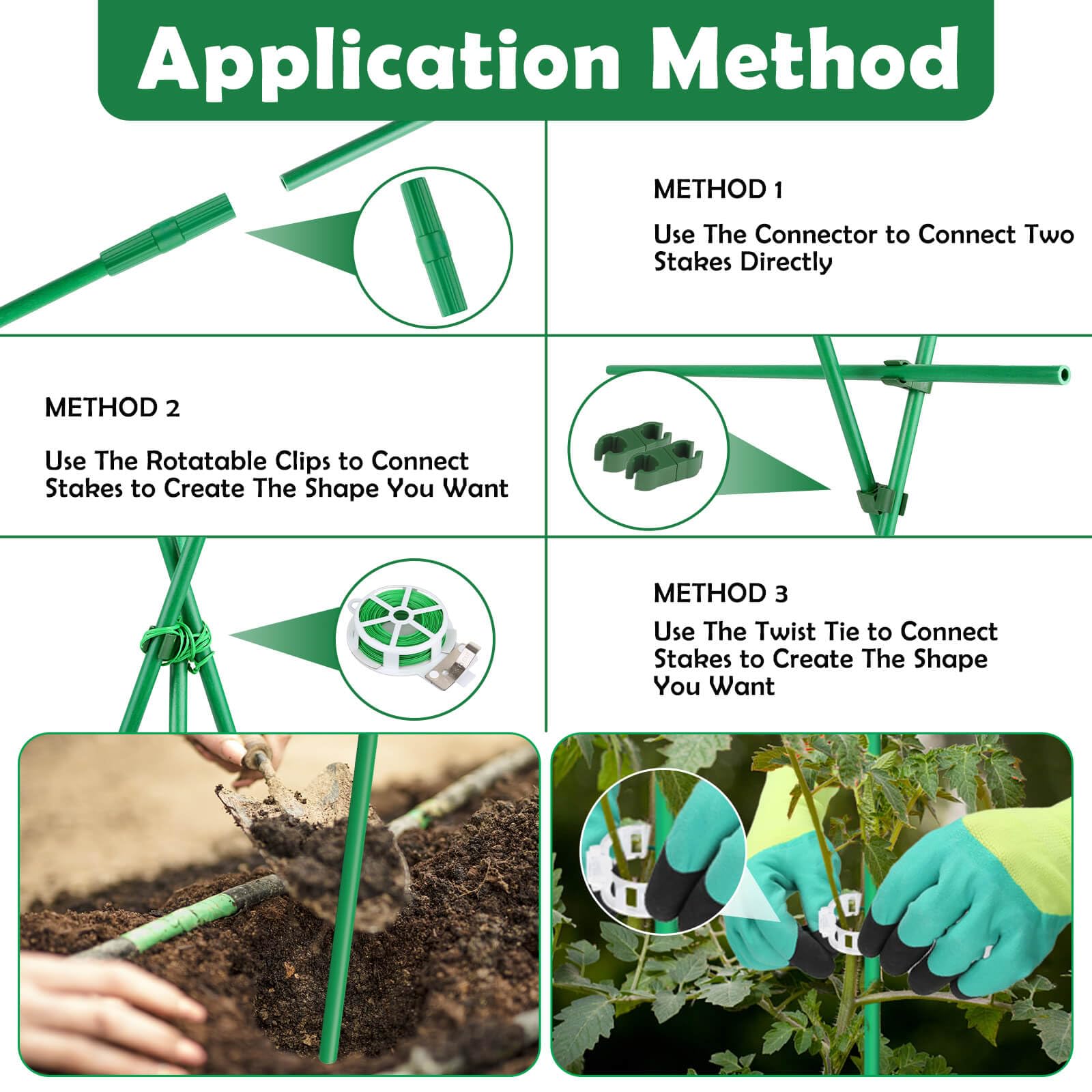 Cludoo estructura tipo jaula montada protegiendo plantas altas y frutales