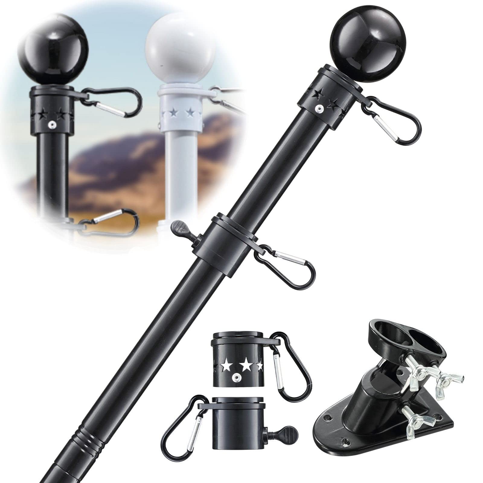 cogardenshower mástil frontal con kit empaquetado y montaje rápido