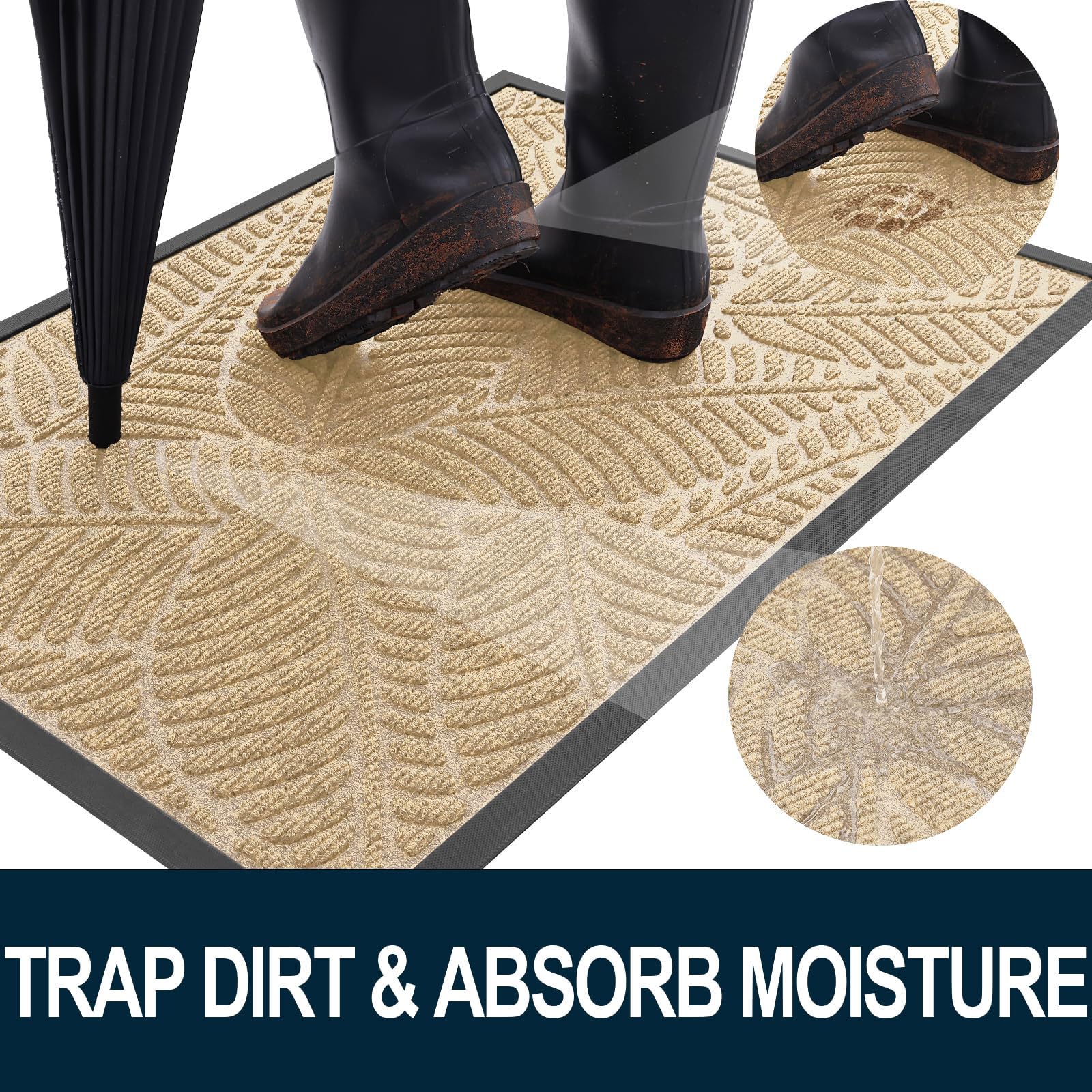 Colorxy detalle de textura tejida que atrapa suciedad y absorbe humedad
