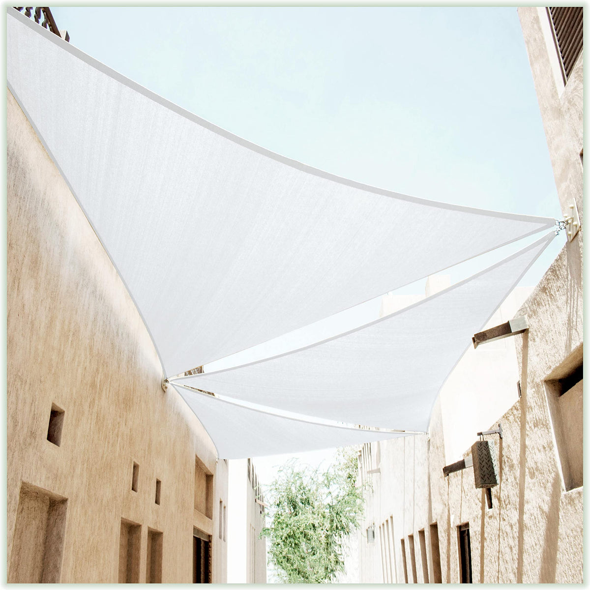 ColourTree frontal de la vela empaquetada mostrando acabado y color blanco con protección
