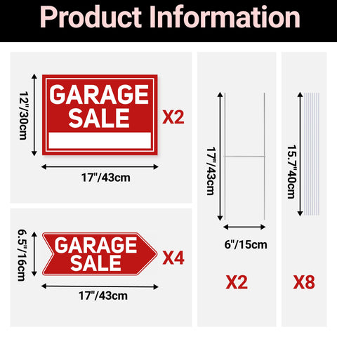 ComboJoy señal flecha 17x6 indicando dirección para guiar compradores