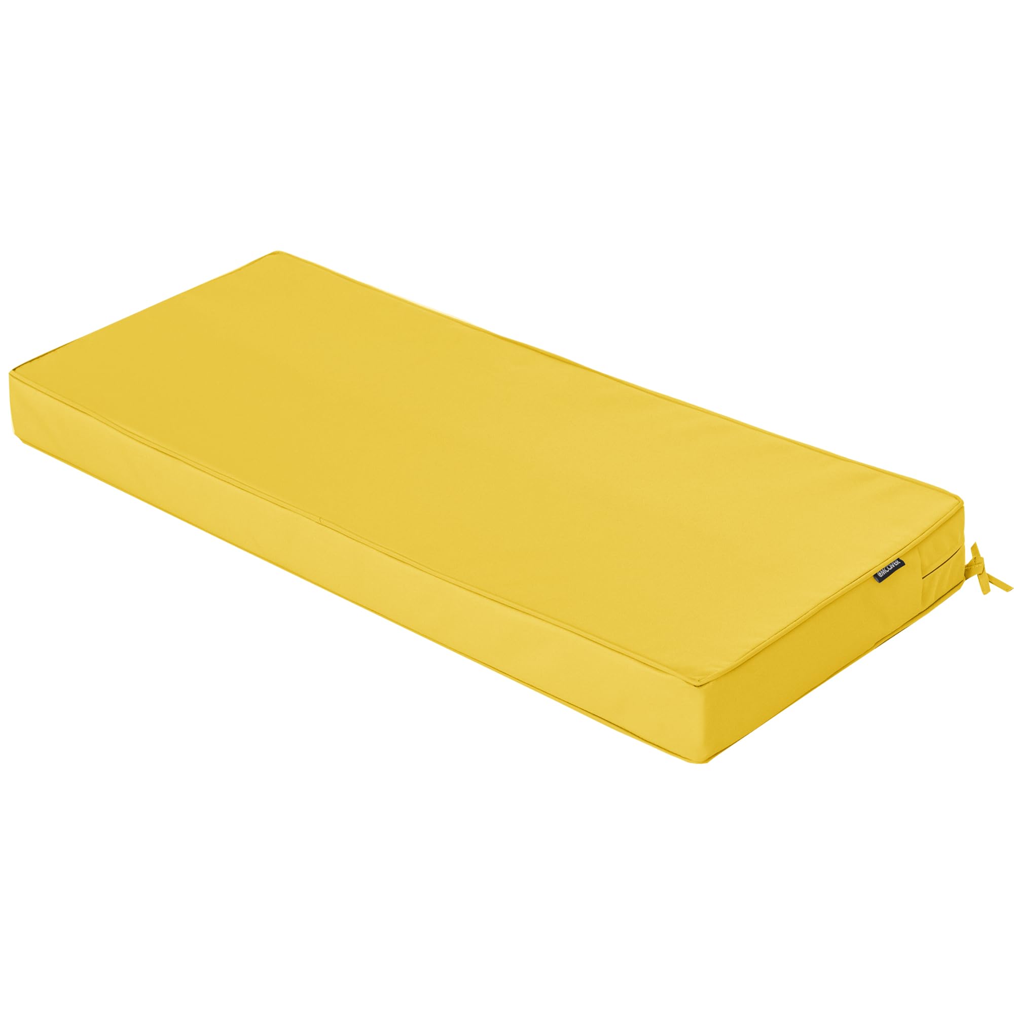 Comcaver cojín banco frontal amarillo mostrando color vibrante y confort