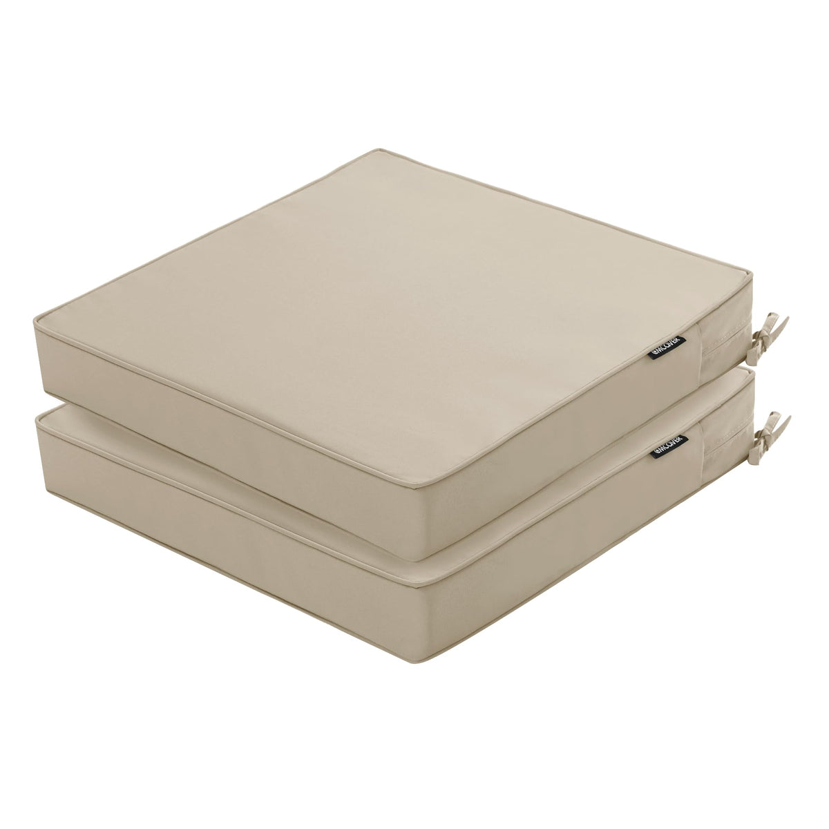 Comcaver cojines frontal empaque mostrando set de 2 y beneficio durabilidad